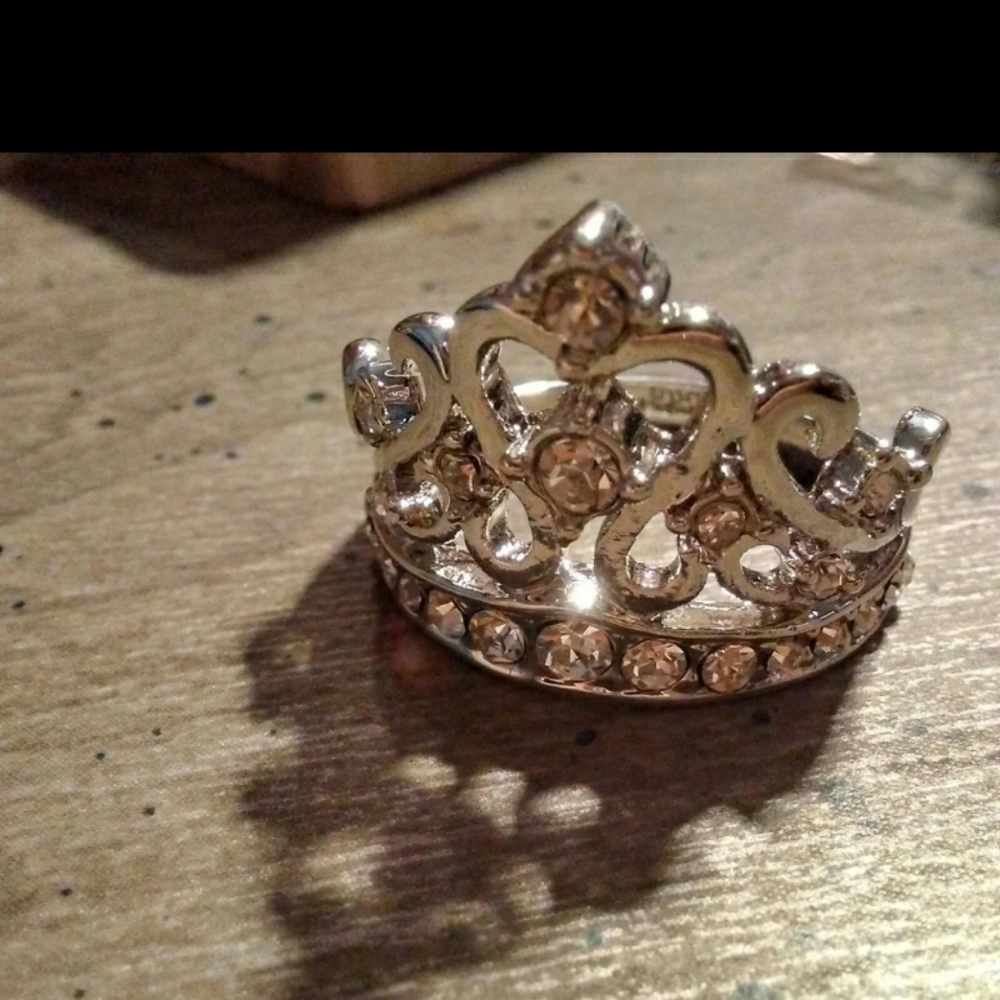 18k wgp crown rings
